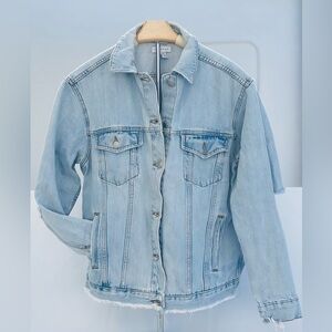 Topshop Distressed Lightwash Jean Jacket size 6 US